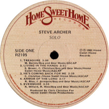 Charger l'image dans la galerie, Steve Archer : Solo (LP, Album)
