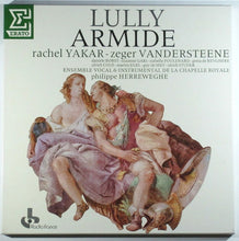 Load image into Gallery viewer, Lully*, Rachel Yakar, Zeger Vandersteene, Danièle Borst*, Suzanne Gari, Isabelle Poulenard, Greta de Reyghere, Martin Egel, Guy De Mey, Ulrich Studer, Ulrich Cold*, Ensemble Vocal & Instrumental De La Chapelle Royale*, Philippe Herreweghe : Armide (2xLP + Box)