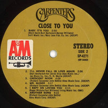 Charger l'image dans la galerie, Carpenters : Close To You (LP, Album, Mon)