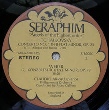 Load image into Gallery viewer, Claudio Arrau, Philharmonia Orchestra, Alceo Galliera : Tchaikovsky: Concerto No. 1 In B Flat Minor, OP. 23; Weber: Konzertstuck In F Minor, OP. 79 (LP)
