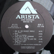 Load image into Gallery viewer, Eddie Kendricks : Vintage '78 (LP, Album)