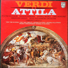 Load image into Gallery viewer, Verdi* - Cristina Deutekom, Ruggero Raimondi, Sherrill Milnes, Carlo Bergonzi, Ambrosian Singers*, Royal Philharmonic Orchestra, Lamberto Gardelli : Attila (2xLP + Box)