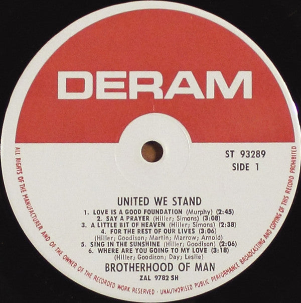 Buy Brotherhood Of Man United We Stand Lp Album Club Online For A