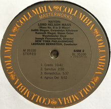 Charger l'image dans la galerie, Haydn* - Leonard Bernstein · New York Philharmonic, Blegen*, Killebrew*, Riegel*, Estes* ~ Westminster Choir* : Joseph Flummerfelt : Lord Nelson Mass (No. 9 In D Minor) (LP, Album)