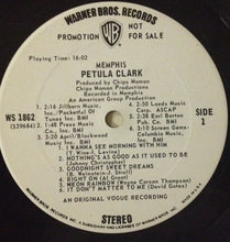 Laden Sie das Bild in den Galerie-Viewer, Petula Clark : Memphis (LP, Album, Promo)