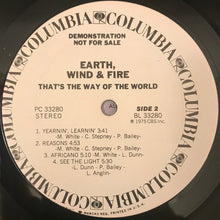 Load image into Gallery viewer, Earth, Wind & Fire : That's The Way Of The World (LP, Album, Promo, Ter)