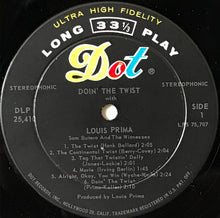 Laden Sie das Bild in den Galerie-Viewer, Louis Prima, Sam Butera And The Witnesses : Doin' The Twist With Louis Prima (LP)