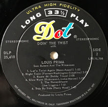 Laden Sie das Bild in den Galerie-Viewer, Louis Prima, Sam Butera And The Witnesses : Doin' The Twist With Louis Prima (LP)
