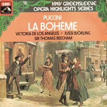 Load image into Gallery viewer, Puccini* - Victoria De Los Angeles, Jussi Björling, Sir Thomas Beecham : La Bohème (LP, Album, RE)
