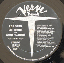Load image into Gallery viewer, Luiz Henrique And Walter Wanderley : Popcorn (LP, Album)