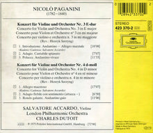 Laden Sie das Bild in den Galerie-Viewer, Paganini* - Salvatore Accardo, London Philharmonic Orchestra, Charles Dutoit : Violinkonzerte Nos. 3 & 4 (CD, Comp)