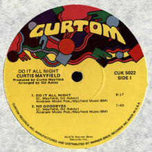 Load image into Gallery viewer, Curtis Mayfield : Do It All Night (LP, Album, Jac)