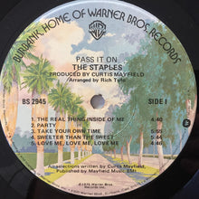 Load image into Gallery viewer, The Staples : Pass It On (LP, Album, Win)