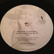 Charger l'image dans la galerie, Paul Hindemith - The Philharmonia Orchestra* : Concert Music For Strings And Brass / Symphony In B Flat For Concert Band (LP, Album, RE)