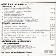 Charger l'image dans la galerie, Khachaturian*, Royal Philharmonic Orchestra, Yuri Temirkanov : Suites From The Ballets: Spartacus • Gayaneh (CD, Album)