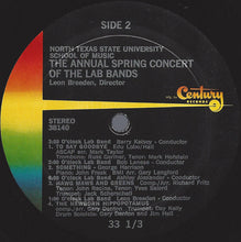 Charger l'image dans la galerie, The Seven Big Bands Of North Texas*, Leon Breeden : Annual Spring Concert (April 14, 1970, In The North Texas Auditorium, Denton, Texas) (LP, Album)