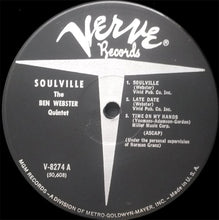 Charger l'image dans la galerie, The Ben Webster Quintet : Soulville (LP, Album, Mono, RE, RP, MGM)