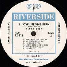 Load image into Gallery viewer, Kenny Drew : I Love Jerome Kern (LP, Album, Mono)