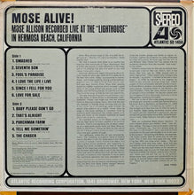 Load image into Gallery viewer, Mose Allison : Mose Alive! (LP, Album)