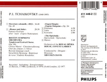 Load image into Gallery viewer, Tchaikovsky*, Boston Symphony Orchestra, Orchestra Of The Royal Opera House, Covent Garden, Sir Colin Davis : Ouverture Solennelle "1812" · Romeo And Juliet • Danses "Eugen Onegin" · "The Oprichnik" (CD, Comp, RM)