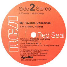 Load image into Gallery viewer, Van Cliburn : My Favorite Concertos (LP, Album, Comp)