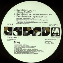 Laden Sie das Bild in den Galerie-Viewer, Sting : Demolition Man (The Underground Mixes) (12", Promo)
