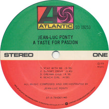 Laden Sie das Bild in den Galerie-Viewer, Jean-Luc Ponty : A Taste For Passion (LP, Album, MO )