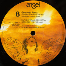 Load image into Gallery viewer, Gounod*, Placido Domingo, Mirella Freni, Nicolai Ghiaurov, Georges Prêtre, Thomas Allen, Michèle Command, Jocelyne Taillon, Marc Vento, Paris Opera Chorus* & Orchestra* : Faust (4xLP + Box, Album)
