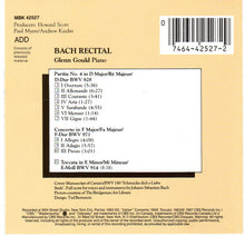 Charger l'image dans la galerie, Bach*, Glenn Gould : Bach Recital - Italian Concerto - Partita, Toccata (CD, Comp, RE)
