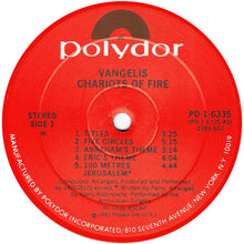 Laden Sie das Bild in den Galerie-Viewer, Vangelis : Chariots Of Fire (LP, Album, 26 )