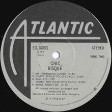 Laden Sie das Bild in den Galerie-Viewer, Chic : Risqué (LP, Album, SP)
