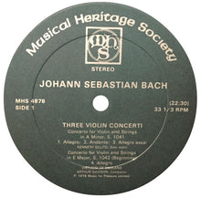 Charger l'image dans la galerie, Johann Sebastian Bach / Hugh Bean, Kenneth Sillito, Virtuosi Of England*, Arthur Davison : Double Concerto In D Minor, S. 1043 / Concerto In A Minor, S. 1041 / Concerto In E Major, S. 1042 (LP, RE)