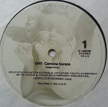 Load image into Gallery viewer, Orff*, Stokowski*, Houston Symphony Orchestra, Houston Chorale* & Houston Youth Symphony Boys Choir* And Virginia Babikian • Clyde Hager • Guy Gardner : Carmina Burana (LP, RE)