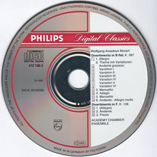 Load image into Gallery viewer, Mozart* - Academy Of St. Martin-in-the-Fields' Chamber Ensemble* : Divertimenti KV 138 & KV 287 (CD, Album)