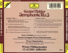 Charger l'image dans la galerie, Gustav Mahler - Claudio Abbado, Wiener Philharmoniker, Die Wiener Sängerknaben, Jessye Norman, Konzertvereinigung Wiener Staatsopernchor : Symphony No. 3 (2xCD, Album, RE)