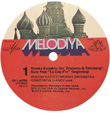 Load image into Gallery viewer, Rimsky-Korsakov* / Moscow Radio Orchestra*, Konstantin Ivanov : Le Coq D'Or - The Tale Of Tsar Saltan Suites (LP, Album)