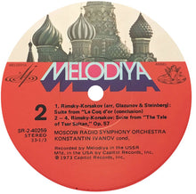 Load image into Gallery viewer, Rimsky-Korsakov* / Moscow Radio Orchestra*, Konstantin Ivanov : Le Coq D'Or - The Tale Of Tsar Saltan Suites (LP, Album)