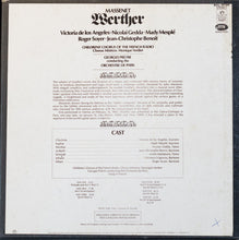 Load image into Gallery viewer, Massenet* - Victoria De Los Angeles, Nicolai Gedda, Mady Mesplé, Roger Soyer, Jean-Christophe Benoit / Georges Prêtre conducting The Orchestre De Paris* : Werther (3xLP + Box, Album, wit)