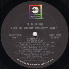 Laden Sie das Bild in den Galerie-Viewer, B.B. King : Live In Cook County Jail (LP, Album, Tex)