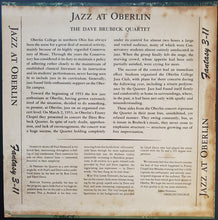 Laden Sie das Bild in den Galerie-Viewer, The Dave Brubeck Quartet : Jazz At Oberlin (10", Album, Mono, Gre)