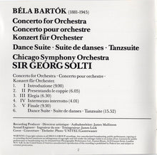 Load image into Gallery viewer, Béla Bartók / Chicago Symphony Orchestra / Sir Georg Solti* : Concerto For Orchestra / Dance Suite (CD, Album)