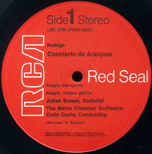 Load image into Gallery viewer, Julian Bream : Concierto De Aranjuez For Guitar And Orchestra / Concerto For Lute And Strings / The Courtly Dances From "Gloriana" (LP, Album, RE)