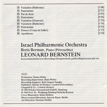 Load image into Gallery viewer, Igor Stravinsky, Leonard Bernstein, Israel Philharmonic Orchestra : Petrouchka/Scenes de Ballet (CD, Album)