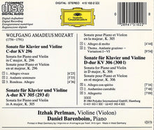 Load image into Gallery viewer, Wolfgang Amadeus Mozart : Itzhak Perlman, Daniel Barenboim : Sonaten Für Klavier Und Violine K.296 • 305 • 306 = Sonatas For Piano And Violin = Sonates Pour Piano Et Violon (CD, Album, RE, PDO)