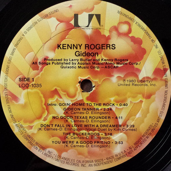 Buy Kenny Rogers : Gideon (LP, Album) Online for a great price