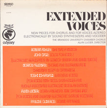 Charger l'image dans la galerie, The Brandeis University Chamber Chorus, Alvin Lucier : Extended Voices (LP, Album, RP)