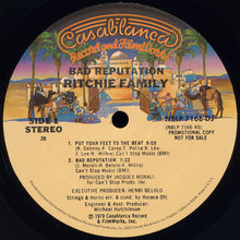 Laden Sie das Bild in den Galerie-Viewer, The Ritchie Family : Bad Reputation (LP, Album, Promo)