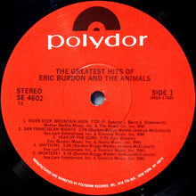 Load image into Gallery viewer, Eric Burdon And The Animals* : The Greatest Hits Of Eric Burdon And The Animals (LP, Comp, RE, 72 )