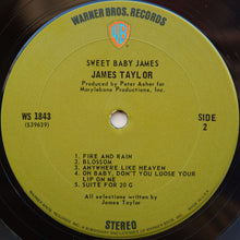 Laden Sie das Bild in den Galerie-Viewer, James Taylor (2) : Sweet Baby James (LP, Album, RP, San)