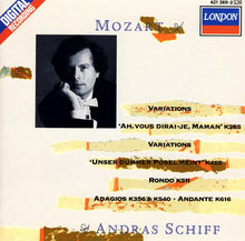 Load image into Gallery viewer, András Schiff, Mozart* : Variations "Ah, Vous Dirai-je, Maman" K265, Variations "Unser Dummer Pöbel Meint" K455, Rondo K511, Adagios K356 & K540, Andante K616 (CD, Album)